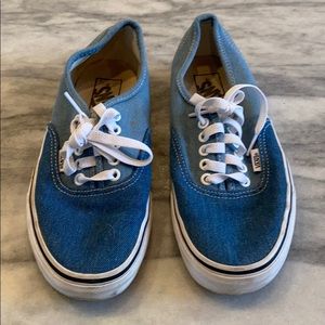 denim sneakers, VANS